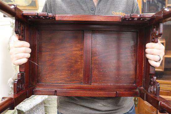 A nest of two Chinese hardwood tables W.61cm